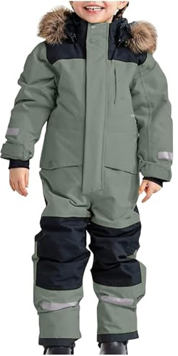 Barn Vattentät Varm Heltäckande Vinteroverall Utomhus Vinteroverall Småbarn Baby Pojkar Flickor Skidoverall