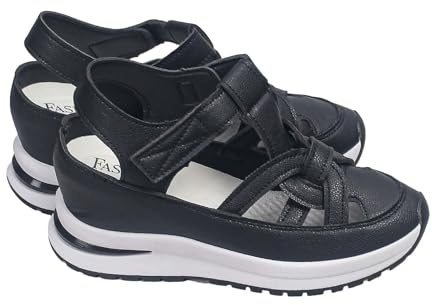 Ortopediska sommarskor, dam, sandaler, damer, sommar, bekväma vandringssandaler med klack, stängda tår, sandaler, breda fötter, kilsandaler, Hallux Valgus, sportsandaler, mjuka sulor