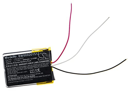 vhbw batteria compatibile con Marshall Monitor, MID, Major III Bluetooth auricolari cuffie wireless (650mAh, 3,7V, Li-Poly)