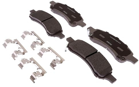 ACDelco Silver Front Brake Pad Set with Clips 14D1169ACHF1 | GM 19387593 Ceramic Front Brake Pads for Select Buick Enclave, Chevy Traverse, GMC Acadia, Saturn Outlook and more