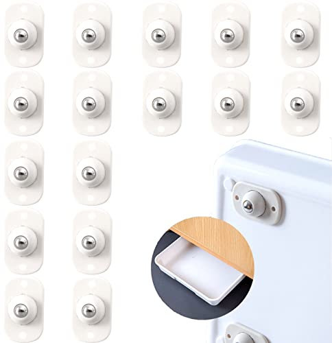 16 PCS Self Adhesive Castor Wheels, Small Mini Swivel Casters Stick On Castors Pulley Rollers for Small Furniture, Trash Can, Box