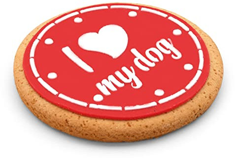 PetLove Hundetorte I Love My Dog (90g) • Geburtstagstorte für Hunde • Geschenk für Hunde • Geburtstagskuchen Hund • Handgemacht in Italien