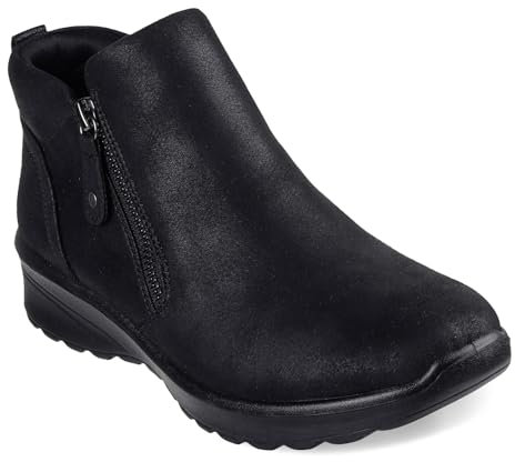 Skechers Women's Lovely Vibe Fall in Bloom Ankle Boot, Black, 6 UK