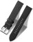 MUENShop Extra langer Echtleder Armband XXL 20mm 22mm Litschi-Muster Schnellverschluss Verlängertes Riemen Uhrenarmband