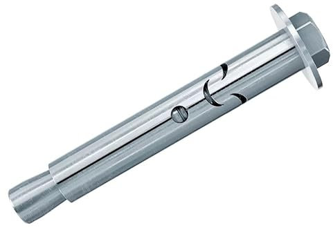 ABAZO 10 Stk. Schwerlastanker Schwerlastdübel Keilanker Bolzenanker verzinkt Zulassung in Industriequalität Ankerbolzen Keilanker Schwerlastdübel Universeller Hülsenanker (8x65 Nuss)