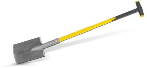 blizz-z Doppelfederspaten mit Fiberglasstiel (T-Griff) in Profiqualität | Gartenspaten, Bauspaten, vormontiert | Made in EU