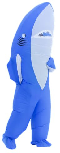 Xryhze Inflatable Shark Costume for Adult Air Blow up Shark Costume for Hallween Christmas Cosplay Party Dress Full Body Shark Outfit