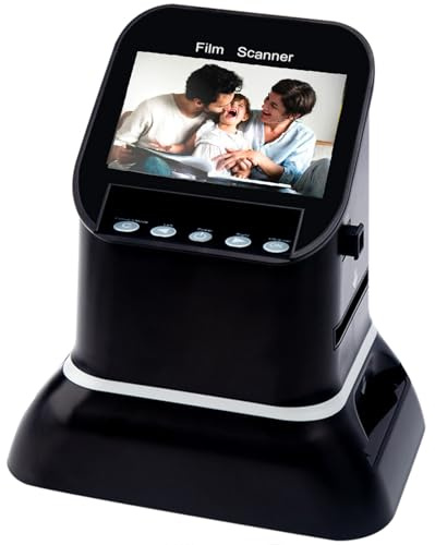 XUXIAO Scanner Digitale per pellicole e Diapositive, Scanner per pellicole ad Alta risoluzione da 120 mm, Alta Definizione da 22 Milioni, converte Negativi e Diapositive da 35 mm in JPEG Digitale