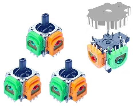 ElecGear 4x TMR Joystick och Avlödningsplatta för Xbox Series S/X och Andra Kontroller, TMR Hall-kontrollspak och Reparationsverktyg för Lödfläta – (TMR-X1914)