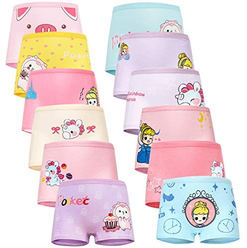 Knickers 12 Pack Girls Briefs Girls Cotton (7-9 Years) MULTICOLOR, Size:XL