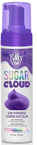 Punky Sugar Cloud Semi-Permanent Foam Hair Color, Poprock - Vibrant Hair Dye for Long-Lasting Color, Easy Application Foam Hair Dye, 6 fl oz.