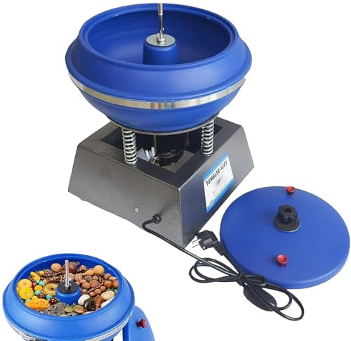 twostronking Machine à Polir Les Pierres Précieuses 120w, Polisseuse De Roche, Grande Capacité 6,2l, Diamètre 330mm, Interrupteur à Un Bouton, Facile à Utiliser Et à Nettoyer