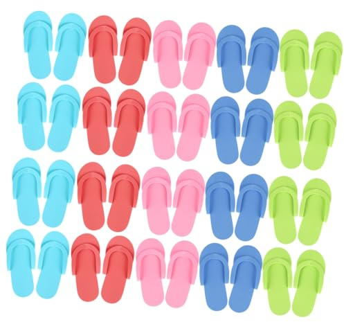 CIYODO Ciabatte Monouso in Eva per Pedicure da Donna, Infradito Morbide e Leggere per Hotel e Centri Benessere, Confezione da 24 Paia Colore Casuale
