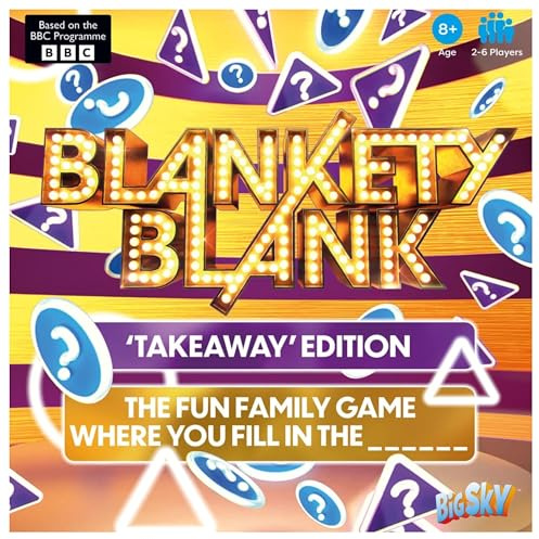rightclick TV Game Show Board Game – Family Party Games with Quiz, Buzzer & Challenge Rounds – Classic Show-Inspired Fun for Kids, Board Games For Teens & Adults (Blankety Blank)