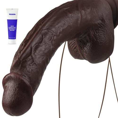 Govosaa 12'' XXL Big Black Dildo, Realistic Anal Adult Sex Toys for Men