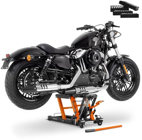 Motorrad-Hebebühne Hydraulisch Sicherung 4 Distanzstücke Orange für Chopper/Custombike Limited CB84797