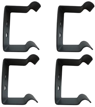 Pinta Horizontal Radiator Bracket Grey Anthracite Mounting Bracket, Pack of 4