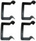 Pinta Horizontal Radiator Bracket Grey Anthracite Mounting Bracket, Pack of 4