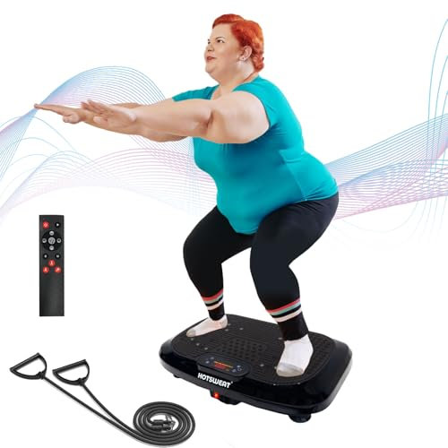 HOTSWEAT Máquina de ejercicio de placa de vibración para drenaje linfático, plataforma vibratoria de placa eléctrica, agitador para pérdida de peso, tabla de ejercicio con 120 niveles para gimnasio en