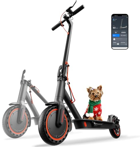Seemar Trottinette Electrique Adulte,antivol Ultra Legere APP, Moteur Puissance maximale 650W/25KM/H Autonomie 35KM Batterie 36V 7.8Ah,Trotinette électrique Pliable pneus nid d'abeille increvables