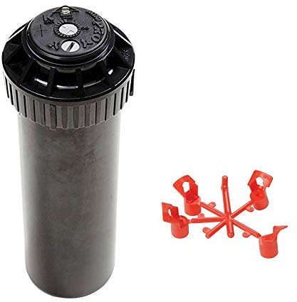 5 x Irrigatore a Turbina Pop-Up 1/2 MINI-PRO Rain Con 20 Ugelli Di Ricambio In Omaggio| Regolabile sino a 360°|Copertura In Gomma|Ampia Compatibilità Di Testine| Meccanismo Anti-Inceppamento