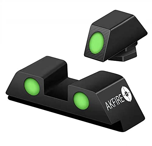 Sights 3-Dot Night Sights,Blue/Green Photoluminescent Outline, Special for G Night Sight Set for G17,G19,G22,G23,G26,G27,G33,G34,G35,G37,G38,G39 (Including Gen4) (Green)
