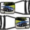 Rétroviseurs de remorquage de remorque, TOTMOX 1 paire de rétroviseurs à extension réglable pour remorque de voiture, caravane, camping-car, rétroviseurs de remorquage réglables à clipser