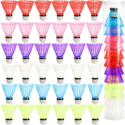 SOUJOY 48 Pack Badminton Birdie, Plastic Badminton Shuttlecock, Stable & Durable Sport Training/Activities Badminton Balls for Youth Players Indoor and Outdoor