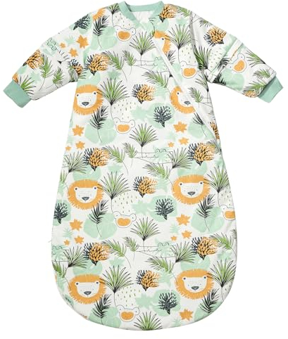 beeweed Baby Sleeping Bag, TOG 3.5 Winter Wearable Blanket, Removable Long Sleeves Baby Sleep Sack for Infants and Toddlers, Super Soft Warm Comfortable Sleeping Sack, 7-18M