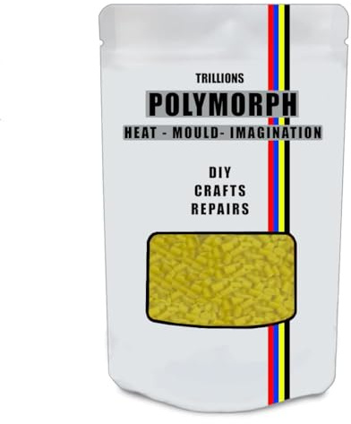 Polymorphe jaune malléable à la main 200 g | Thermoplastique | Utilisations illimitées – Artisanat, réparation de bricolage, modélisation, prototypes
