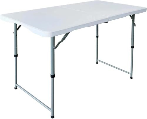 simpa 122cm Length Heavy Duty Folding Table - Compact & Portable, Suitable as Camping, Catering, Trestle, Party & Garden Tables.