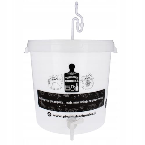 made in home Depósito de fermentación de 30 L con tapa, grifo, tubo y junta
