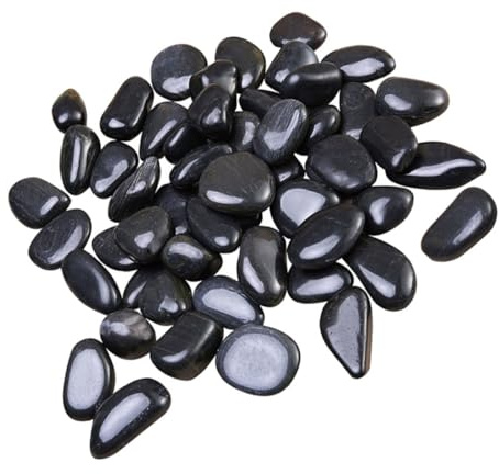 BIUDECO Piedras Decorativas Negras para Jardín y Paisajismo Exterior Guijarros Naturales 2-4 CM 2 Kg Ideales para Acuarios Macetas y Decoración de Fuentes