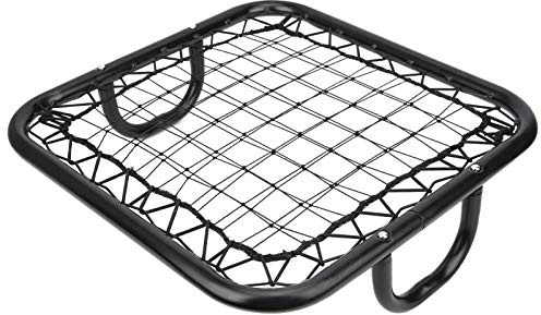 SPYMINNPOO Rebotador de Fútbol Portátil, Equipo de Entrenamiento de Portero de Tamaño Pequeño con Diseño Desmontable y Tornillos de Acero Inoxidable, para Puerta de Fútbol Negro 50x50x12cm