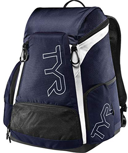 TYR Alliance 30L Backpack All Swimming Equipment, White/Navy, All
