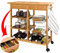 BAKAJI - Carrito de Cocina de Madera de bambú con Estante para Tabla de Cortar y cajones, único