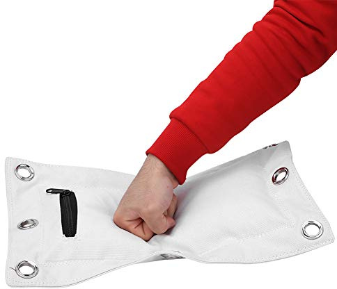 Akozon Wing Chun Training Ring Punch Pad de Pared Saco de vacío de sacador de Lona Target con Cremallera para el Boxeo Muay Thai Sanda(S)