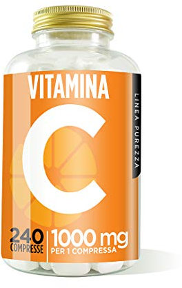 Vitamina C 1000 mg ad Alto Dosaggio, 240 Compresse per 8 mesi, Vit C Pura Compresse, Integratore Difese Immunitarie, Vitamin C Concentrata Acido Ascorbico per il Sistema Immunitario