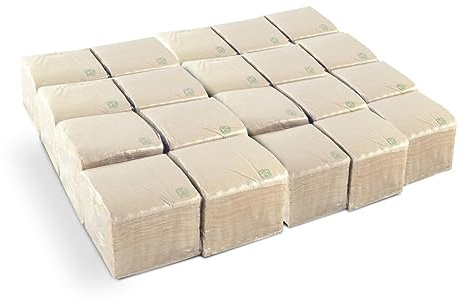Pack de 3000 Servilletas Cocktail de Papel 100% Reciclables y Bio + Articulo de manaje aleatorio - Servilletas Eco 10 x 10 cm - Hostelnovo (3000 BIO ECO)