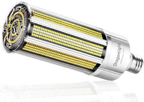 DragonLight 200W Superhell Mais Licht, bombilla LED sin ventilador (equivalente a 1200 W) - E40 Edison, 5000K, blanco frío, 27 000 lm - Ideal para luminarias cerradas