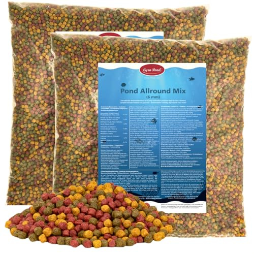 Lyra Pond® 2 x 10 L (7,4 kg) Pond Koi Allround Mix pour Poissons de Bassin | Composition adaptée aux poissons de bassin | Riche en protéines & astaxanthine | Hautement digestible | Couleurs éclatantes