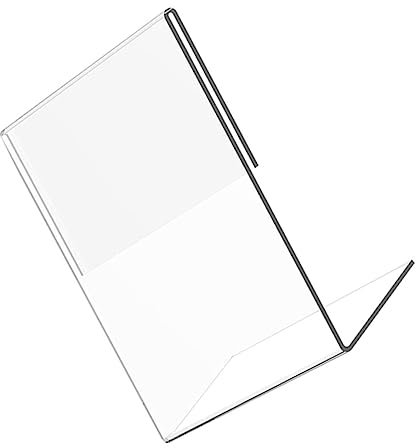 CAXUSD Acrylständer Für Karten Und Flyer Schräger Rücken Stabiler Standfuß Leicht Zu Reinigen Transportieren Als Tisch-papierhalter
