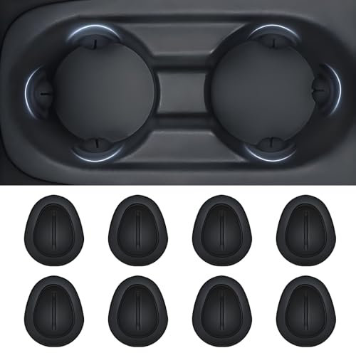 VBGURR 8 Stück Auto Getränkehalter Limiter, Mittelkonsole Getränkehalter Einsatz, Auto Becherhalter Begrenzer Auto Zubehör Innenraum(Schwarz)
