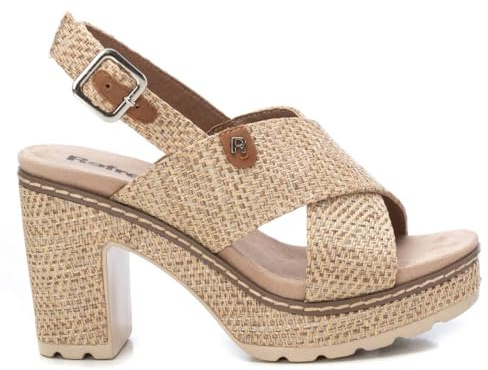 REFRESH - Sandalia Mujer Taupe - Calzado Cómodo y Versátil - Moda casual - Modelo 17270701 (Talla 39)
