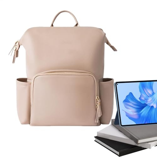Leder Windel Rucksack | Babybag mit großer Kapazität | Wasserbeständiges Reisetiker-Windel-Rucksack Mode PU Leder Mommy Daypack für Unisex