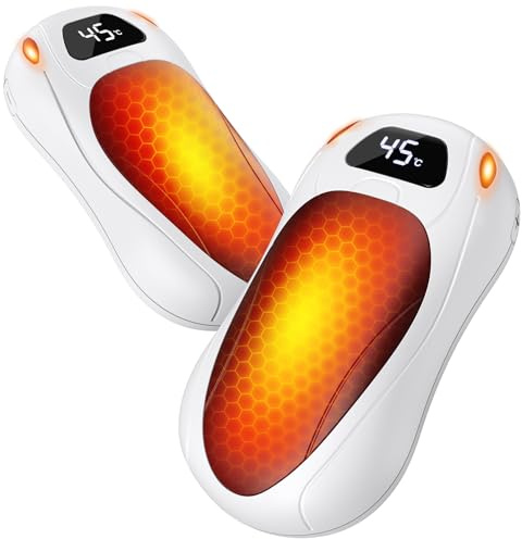 Calentador de Manos, 6000mAh Magnético Calienta Manos Recargable 2 en 1,12 Hrs de Calor 3 Niveles de Calor hasta 55°C, Calientamanos Portatil Electrico de Bolsillo para Camping/Esquiar,Regalos Navidad
