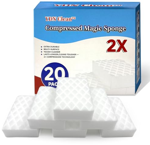 Magic Sponge Eraser 2X Density Melamine Foam Cleaning Water-Activated (20)
