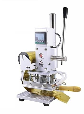 NGTFDCP Macchina per Stampa Goffratrice Manuale Mmachine per Stampa A Caldo con Supporto per Pelle, Stoffa, Legno(8 * 10)