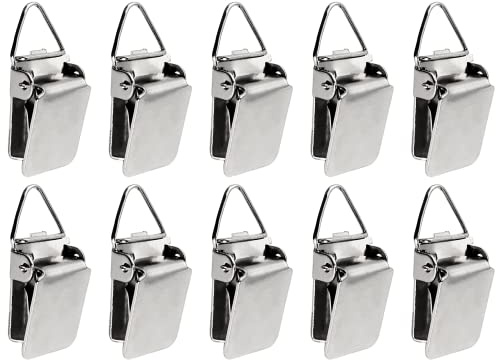 Wise Linkers Hanging Clips Pack of 10 Triangle Back Medium Power for Tapestry Small Rugs,Towel, Shawl and Paintings (Silver)