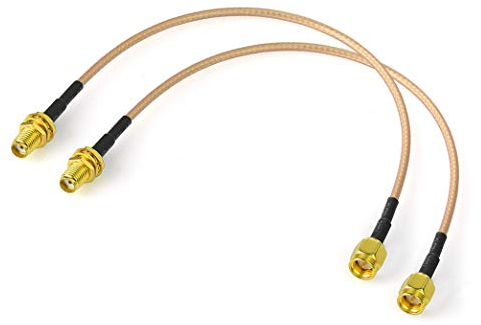 Bingfu SMA Female Bulkhead Mount to SMA Male RG316 Antenna Extension Coaxial Cable 12 inch 30cm (2-Pack) for 4G LTE Router Gateway Modem Ham Radio SDR USB Dongle Receiver